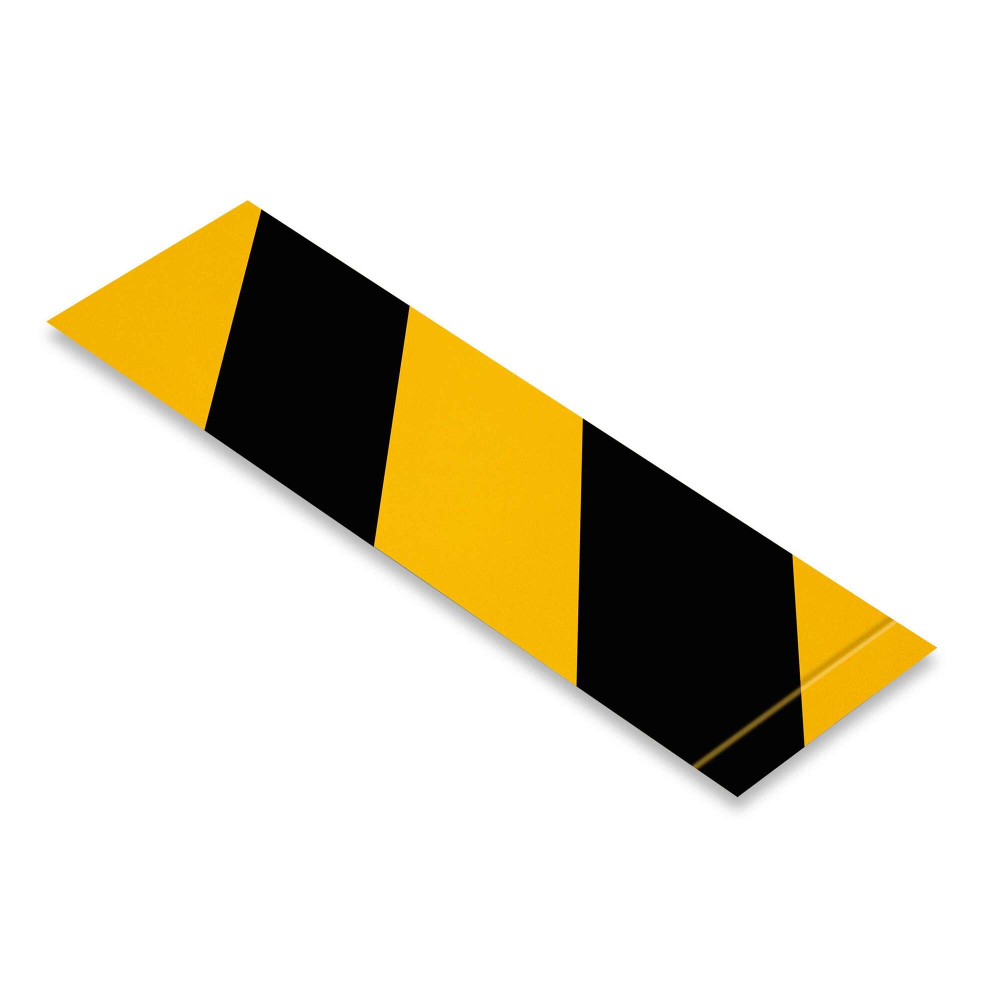 Mighty Line Yellow and Black Hazard Strips — 2in. x 10in., Peel and Stick, 100 Pcs, Model# 2STRIPYCHV10